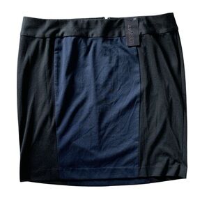 New Lane Bryant womens skirts midi black navy size 20 office career stretch